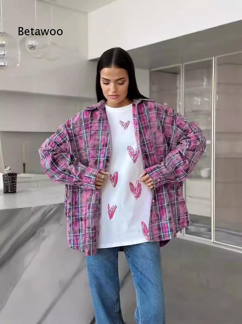 Camisa de cuadros holgada y de - Fashion Street Night reseña y precio